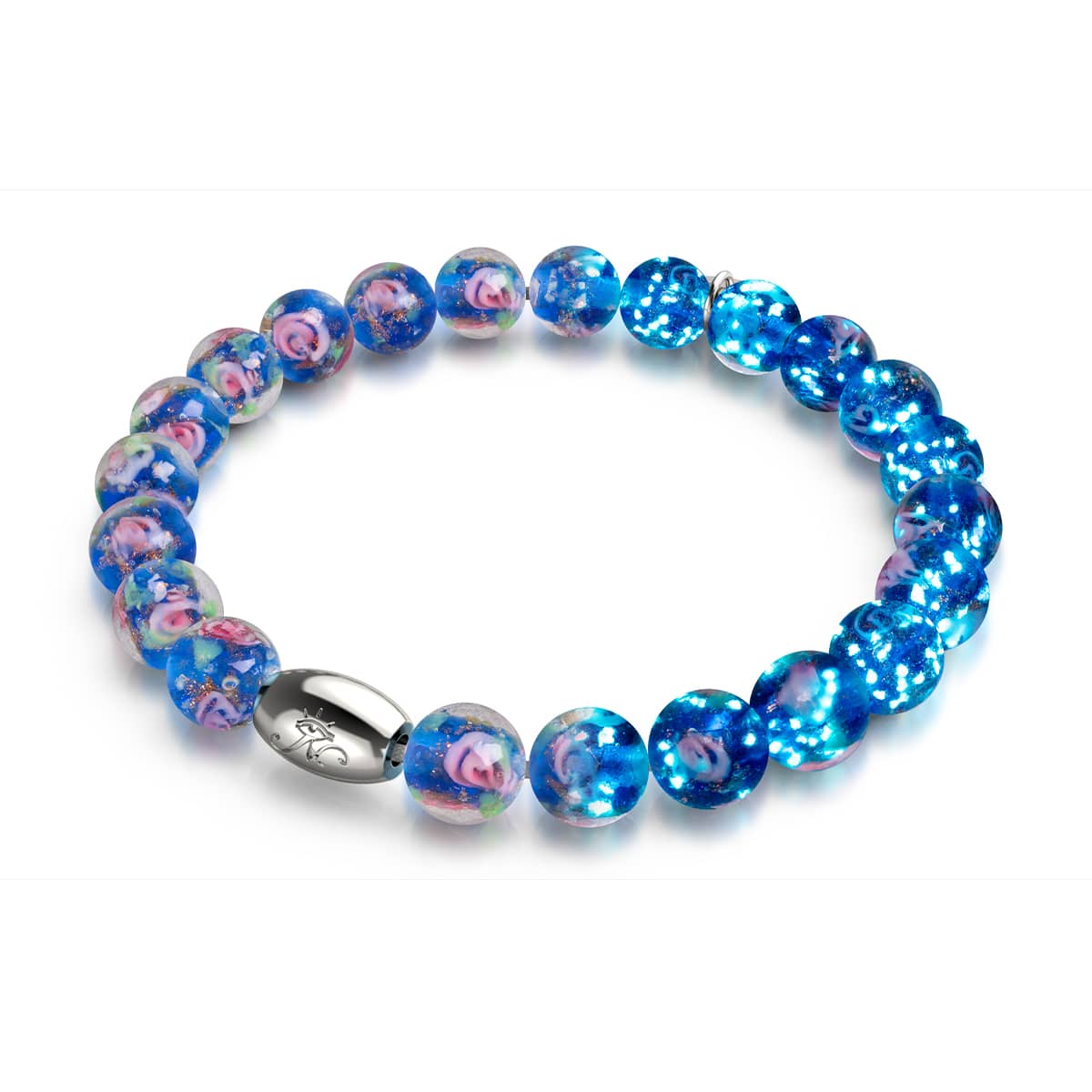 Jardin de topaze | Argent sterling 925 | Bracelet de jardin en verre Firefly